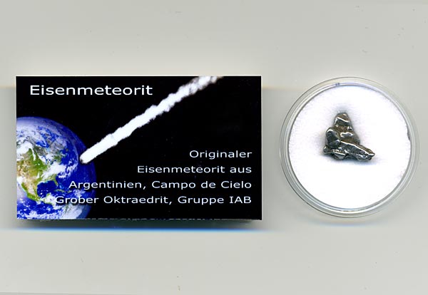 Campo de Cielo Eisenmeteoriten in Sammelk�stchen