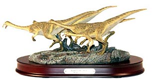 Gallimimus-Herde auf der Flucht