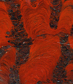 stromatolithenn aus der Mesabi Iron Range, Minnesota, Alter: ca. 2.3 Milliarden Jahre